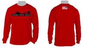 RED - Remember Everyone Deployed (Flag)  Long-Sleeve Cotton T-Shirt