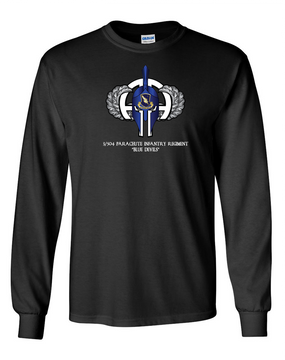 3/504th Parachute Infantry Regiment Spartan Long-Sleeve Cotton T-Shirt  (Chest)