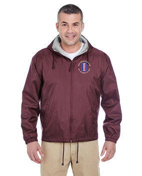 193rd Infantry Brigade Embroidered Fleece-Lined Hooded Jacket 
