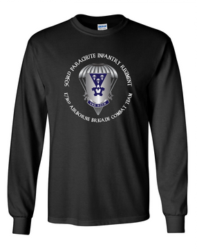 503rd Parachute Infantry Regiment Long-Sleeve Cotton T-Shirt  (FF)