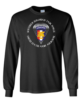 Southern European Task Force SETAF Long-Sleeve Cotton T-Shirt  (FF) Crest