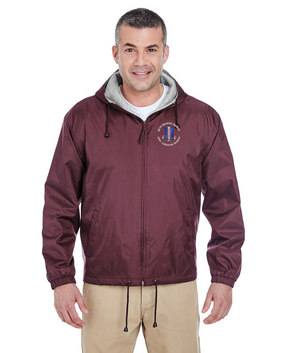 187th RCT Embroidered Fleece-Lined Hooded Jacket 