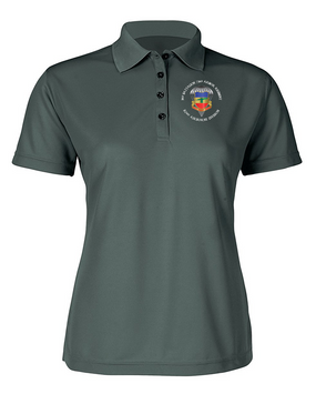 Ladies 3/73rd Armor  Embroidered Moisture Wick Polo Shirt-M