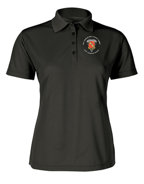 Ladies 319th Field Artillery Embroidered Moisture Wick Polo Shirt  (C)-M