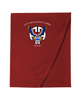 325th Airborne Infantry Regiment Embroidered Dryblend Stadium Blanket-M