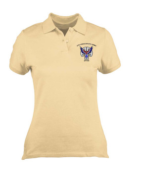 Ladies 325th Airborne Infantry Regiment  Embroidered Moisture Wick Polo Shirt-M