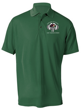 82nd Signal Battalion "Punisher"  Embroidered Moisture Wick Polo-M
