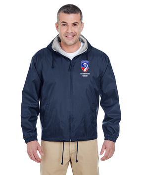 187th RCT Embroidered Fleece-Lined Hooded Jacket-V