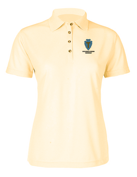 36th Infantry Division Ladies Embroidered Moisture Wick Polo Shirt