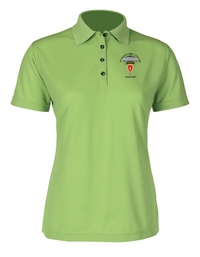 4th Brigade Combat Team (Airborne) Ladies Embroidered Moisture Wick Polo Shirt