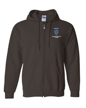 36th Infantry Division (Airborne)Embroidered Hooded Sweatshirt with Zipper