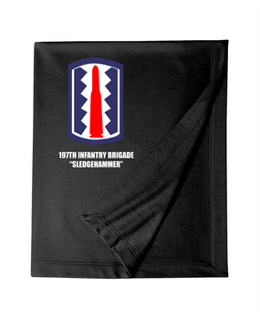 197th Infantry Brigade "Sledgehammer"   Embroidered Dryblend Stadium Blanket