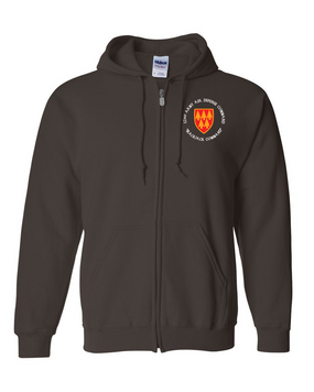 32nd Army Air Defense Command  (C) Embroidered Hooded Sweatshirt with Zipper