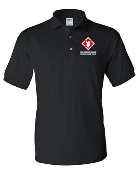 20th Engineer Brigade Embroidered Cotton Polo Shirt