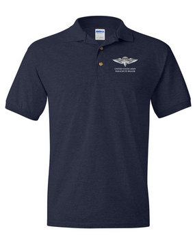 US Army Rigger Wings Embroidered Cotton Polo Shirt