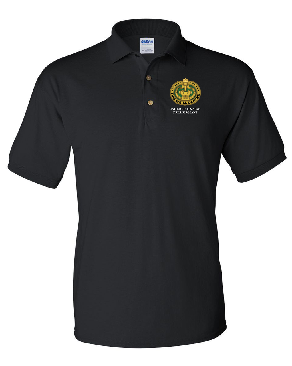 US Army Drill Sergeant Embroidered Cotton Polo Shirt