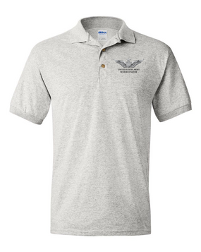 US Army Senior  Aviator Embroidered Cotton Polo Shirt