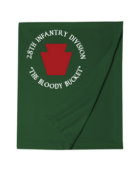 28th Infantry Division "The Bloody Bucket" (C) Embroidered Dryblend Stadium Blanket