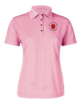 28th Infantry Division (C) "The Bloody Bucket" Ladies Embroidered Moisture Wick Polo Shirt