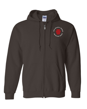 28th Infantry Division (C) "The Bloody Bucket" Embroidered Hooded Sweatshirt with Zipper