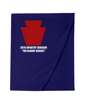 28th Infantry Division "The Bloody Bucket"  Embroidered Dryblend Stadium Blanket