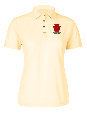 28th Infantry Division  "The Bloody Bucket" Ladies Embroidered Moisture Wick Polo Shirt