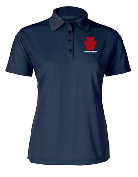 28th Infantry Division  "The Iron Division" Ladies Embroidered Moisture Wick Polo Shirt