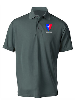 38th Infantry Division  "Avengers of Bataan" Embroidered Moisture Wick Polo  Shirt