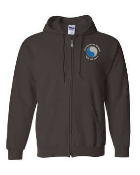 29th Infantry Division (C) "Blue and Gray" Embroidered Hooded Sweatshirt with Zipper