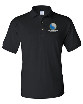 29th Infantry Division  "Blue and Gray"  Embroidered Cotton Polo Shirt