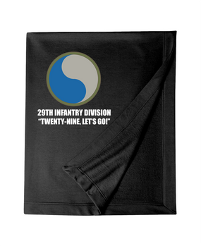 29th Infantry Division  "Twenty-Nine  Let's Go"  Embroidered Dryblend Stadium Blanket
