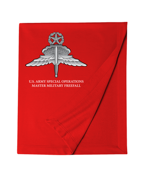 US Army Special Operations HALO-Master Rated Embroidered Dryblend Stadium Blanket