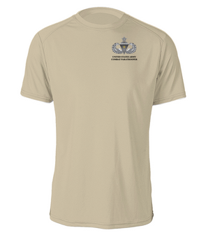 US Army Senior Parachutist Badge w/ Combat Jump Cotton Shirt 