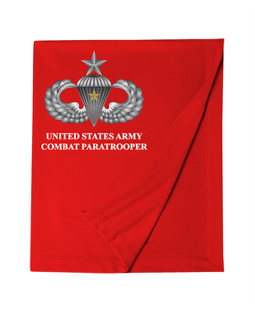 US Army Senior Parachutist Badge w/ Combat Jump Embroidered Dryblend Stadium Blanket