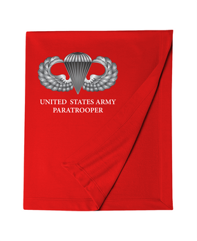 US Army Basic Parachutist Badge Embroidered Dryblend Stadium Blanket
