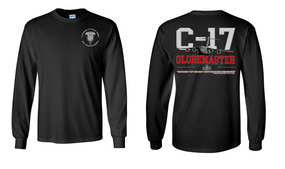 1st Squadron 17th Cavalry Regiment (Airborne) "C-17 Globemaster"  Long Sleeve Cotton Shirt