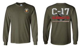 3/4 Air Defense Artillery (Airborne)  "C-17 Globemaster"  Long Sleeve Cotton Shirt