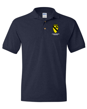 1st Cavalry Division (Airborne) Embroidered Cotton Polo Shirt
