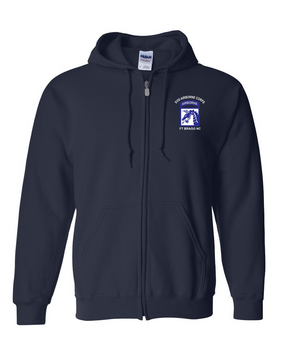 18th Airborne Corps (2) Embroidered Hooded Sweatshirt with Zipper