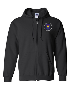 196th Light Infantry Brigade (C) Embroidered Hooded Sweatshirt with Zipper