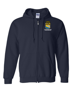 525th Expeditionary MI Brigade (Airborne) Embroidered Hooded Sweatshirt with Zipper