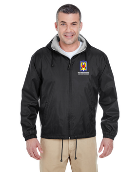199th Light Infantry Brigade Embroidered Fleece-Lined Hooded Jacket 