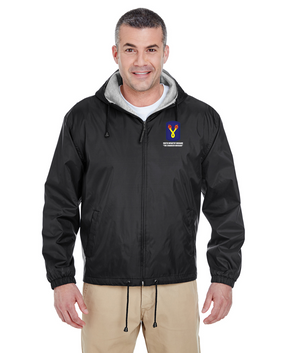 196th Light Infantry Brigade Embroidered Fleece-Lined Hooded Jacket 