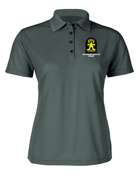 509th Parachute Infantry Regiment Ladies Embroidered Moisture Wick Polo Shirt