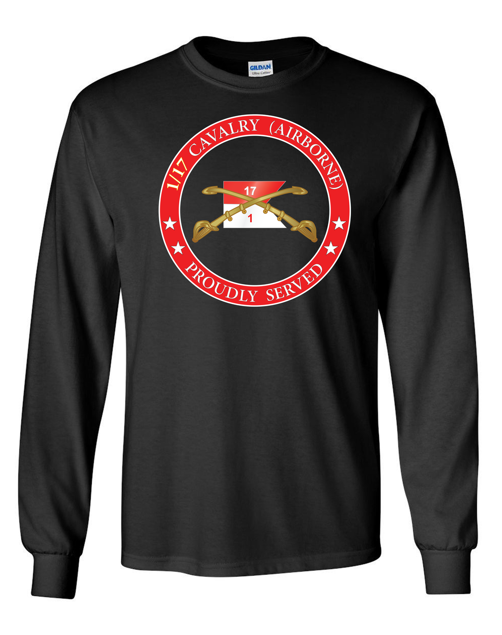 1/17th Cavalry Regiment (Airborne) Long-Sleeve Cotton T-Shirt
