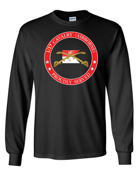 1/17th Cavalry Regiment (Airborne) Long-Sleeve Cotton T-Shirt (FF)