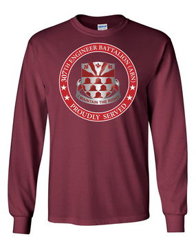 307th Combat Engineer Battalion (Airborne) Long-Sleeve Cotton T-Shirt (FF)