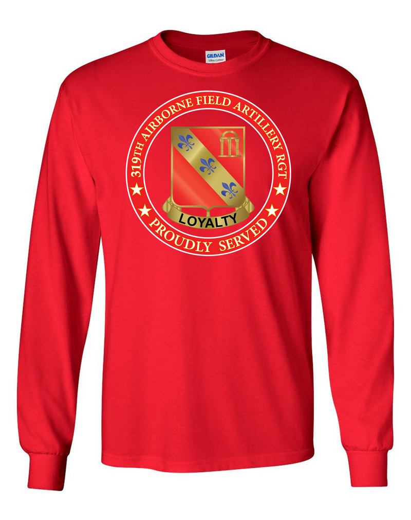 319th Airborne Field Artillery Regiment LongSleeve Cotton TShirt