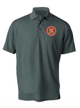 319th Airborne Field Artillery Regiment Embroidered Moisture Wick Polo Shirt