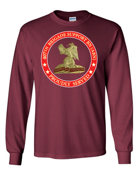 407th Brigade Support Battalion Long-Sleeve Cotton T-Shirt (FF)